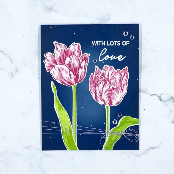 Altenew Exotic Tulips - Stamp Layering - Card Making - Nicki Hearts Cards