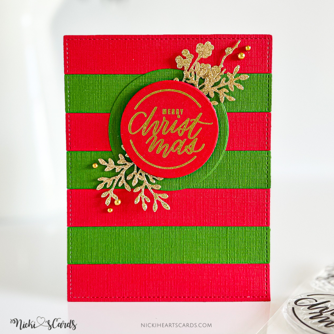 Simon says stamp, circle sayings, lawn fawn, heat embossing, christmas card, card making Nicki Hearts Cards, 
