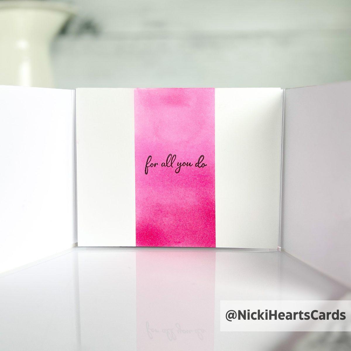 fun fold card, card, greeting card, thanks, Nicki Hearts Cards