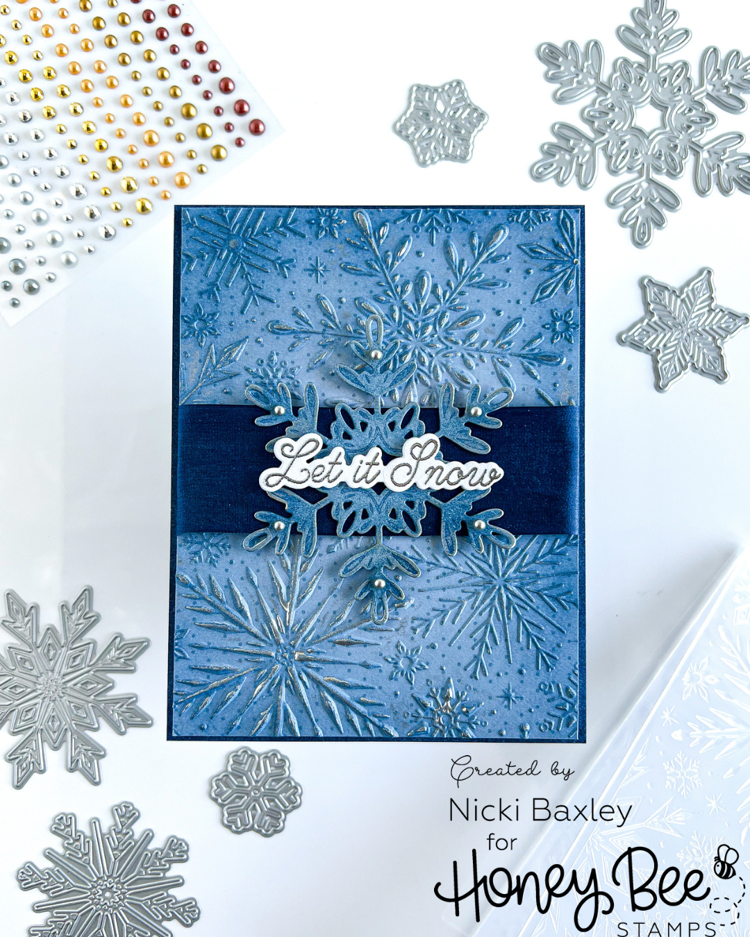 Holiday Cards with 3D Embossing Folders - Nicki Hearts Cards
